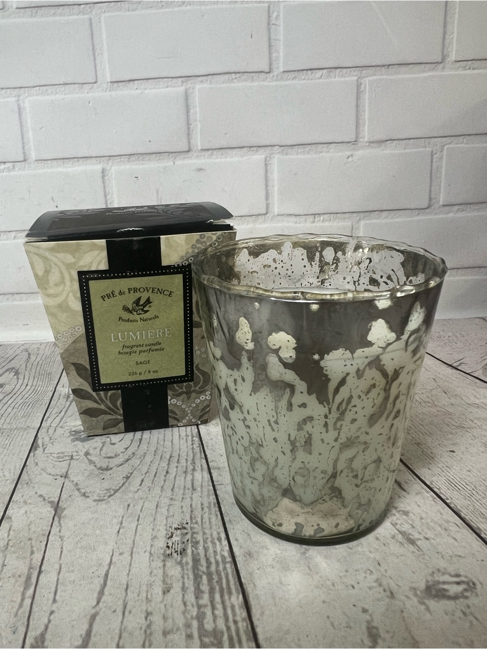 Pre de Provence Lumiere SAGE Scented Candle 8oz / 226g Soy Wax French NIB
